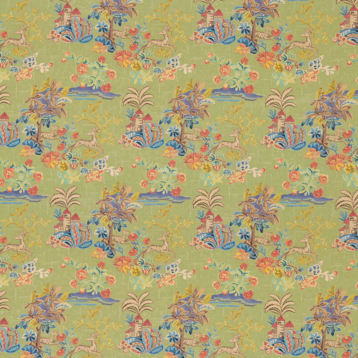 GP & J Baker | Knight's Tale Texture fabric - Spring Green