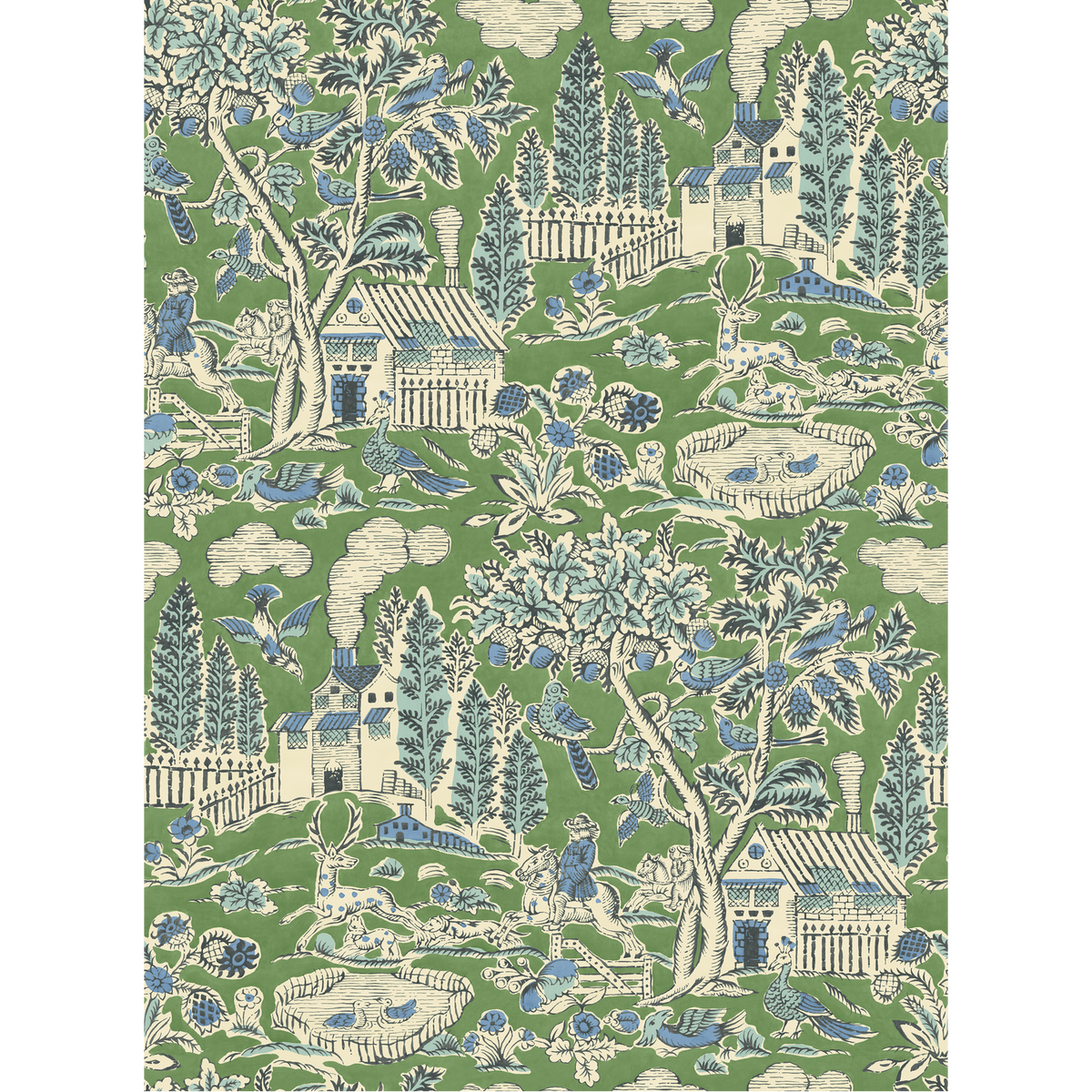 GP & J Baker | Home Park wallcovering - Emerald