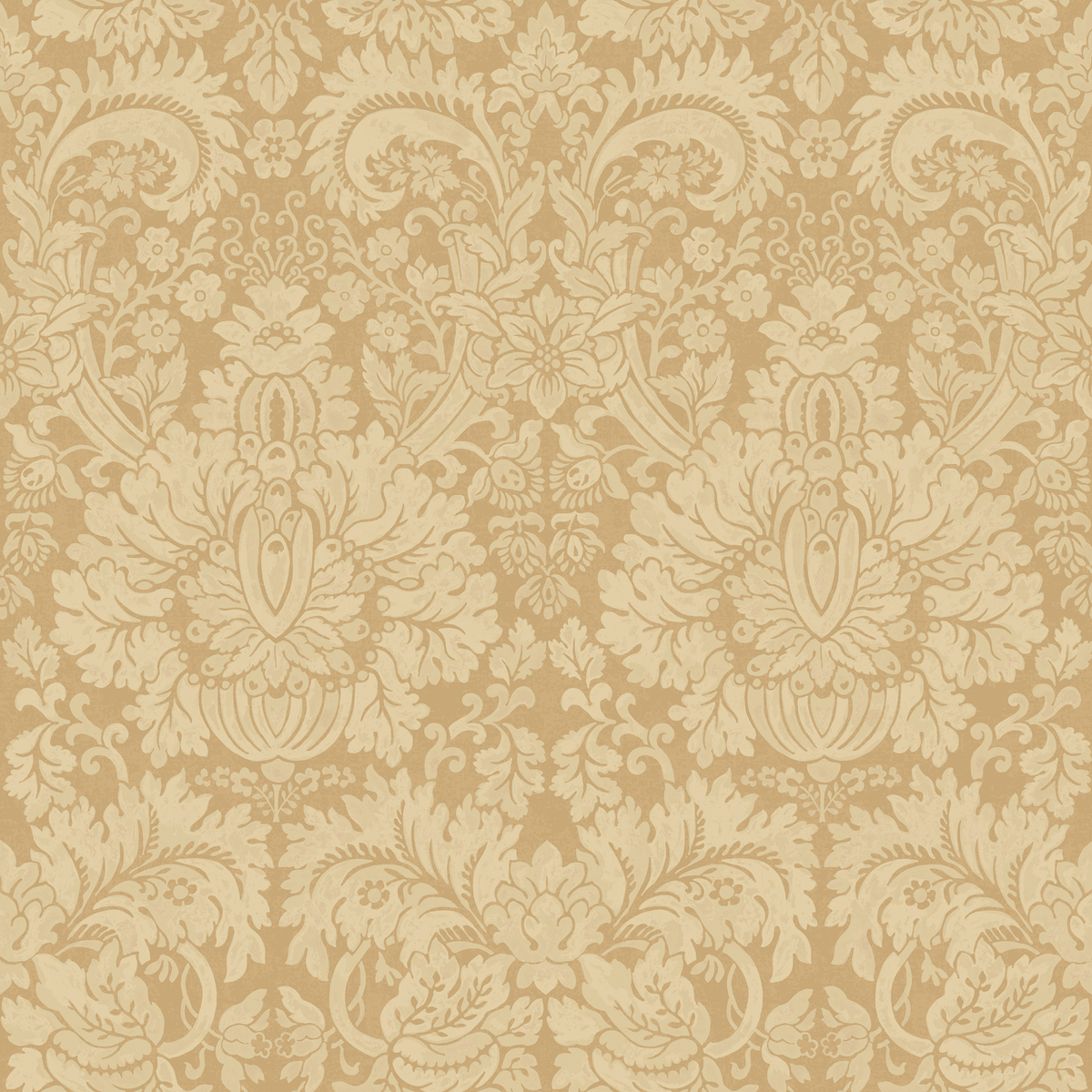 GP & J Baker | Queen's Damask wallcovering - Parchment
