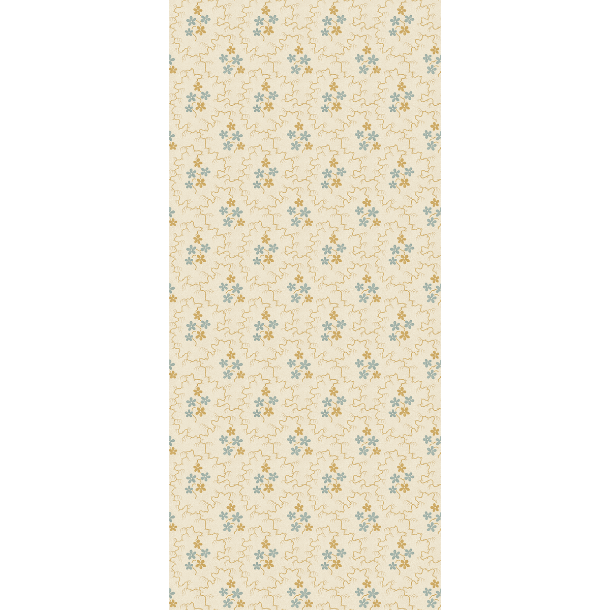 GP & J Baker | Posy wallcovering - Ochre/Blue