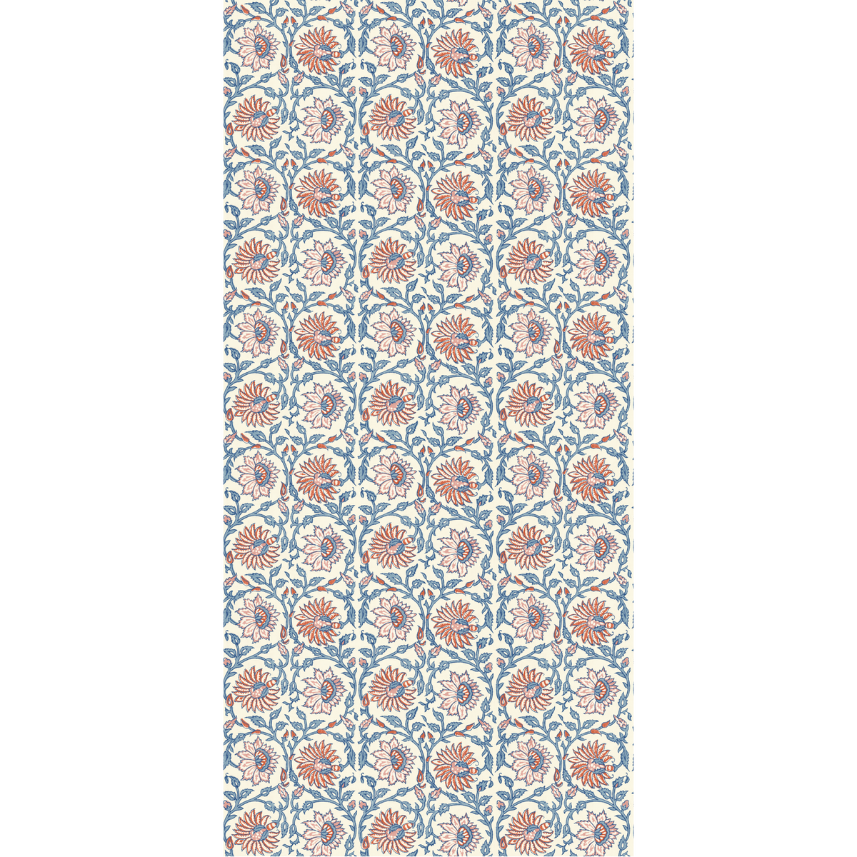 GP & J Baker | Cecily wallcovering - Red/Blue