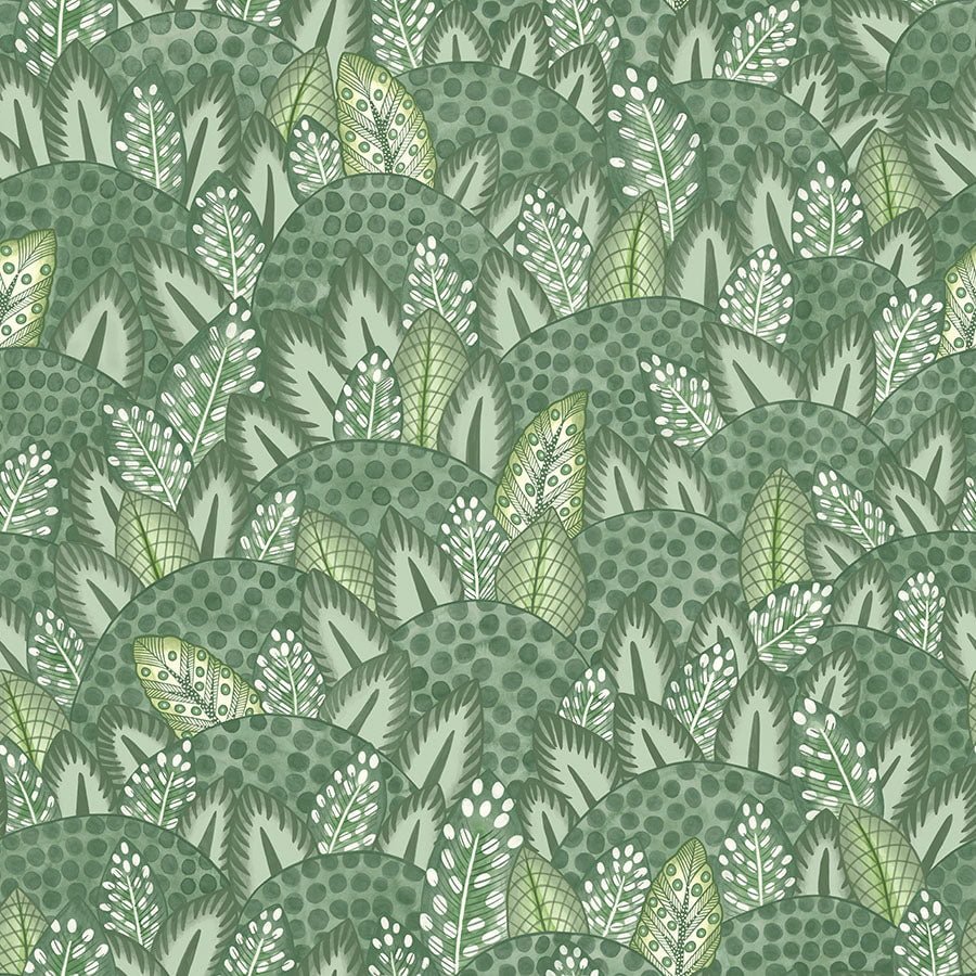 Cole & Son Zulu Terrain - Forest Green & Olive Green