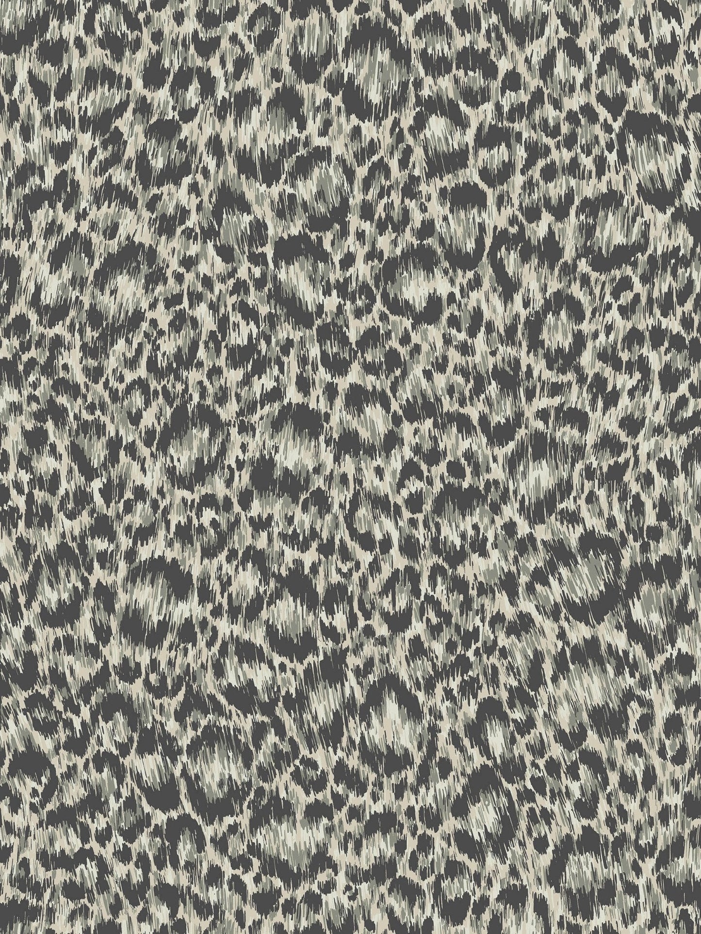 Cole & Son Hand-Painted Leopard - Grey & Metallic Silver