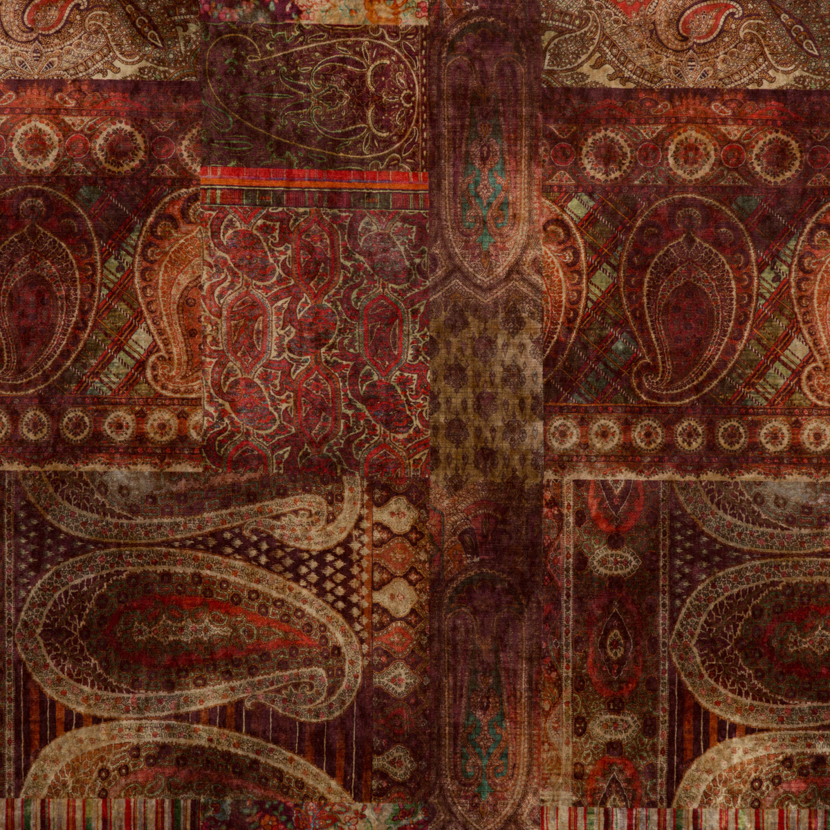 Mulberry Home | Lomond Velvet fabric - Red/Plum