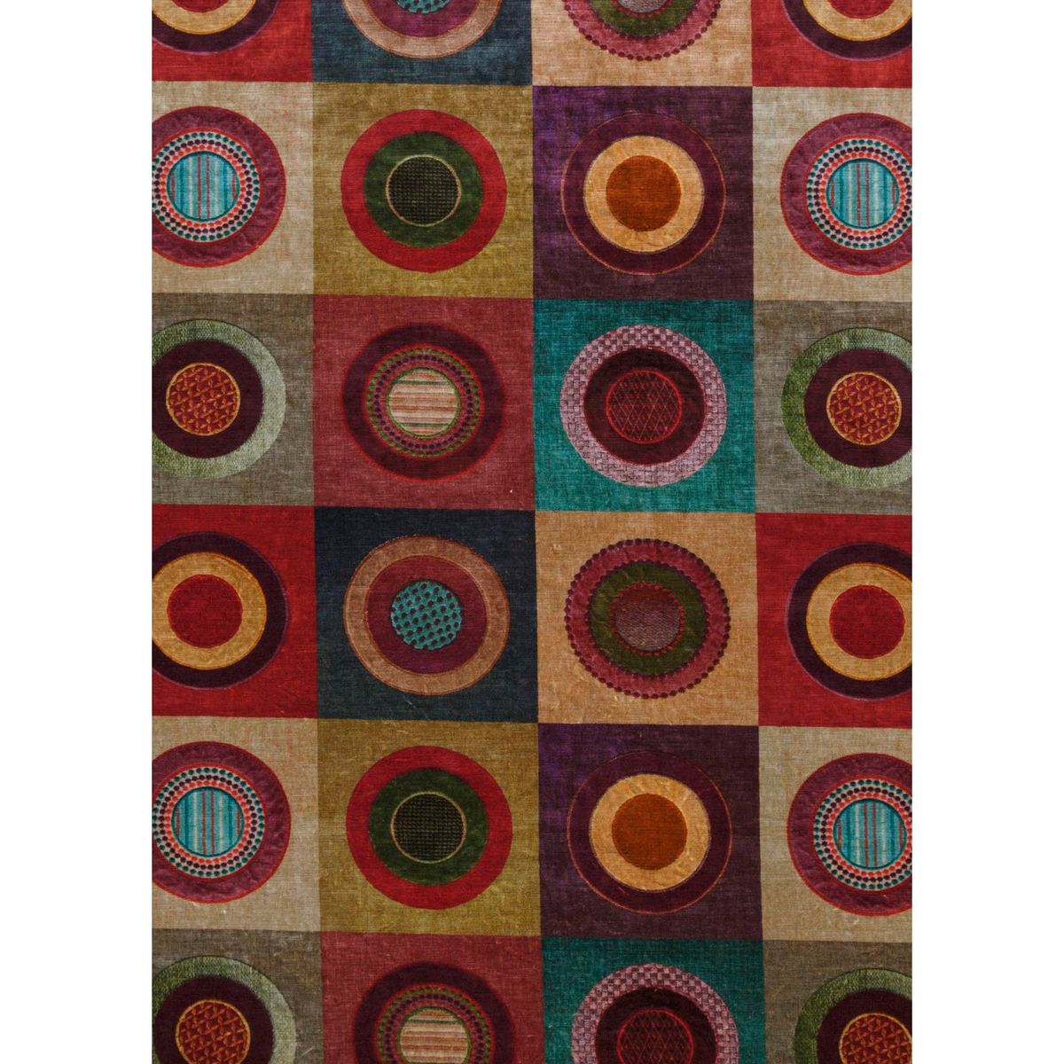 Mulberry Home | Dress Circle Velvet fabric - Red/Plum