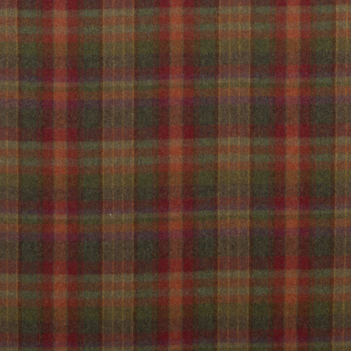 Mulberry Home | Country Plaid fabric - Red/Lovat/Heather