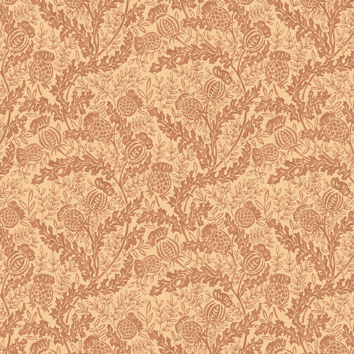 Mulberry Home | Mulberry Thistle wallcovering - Russet