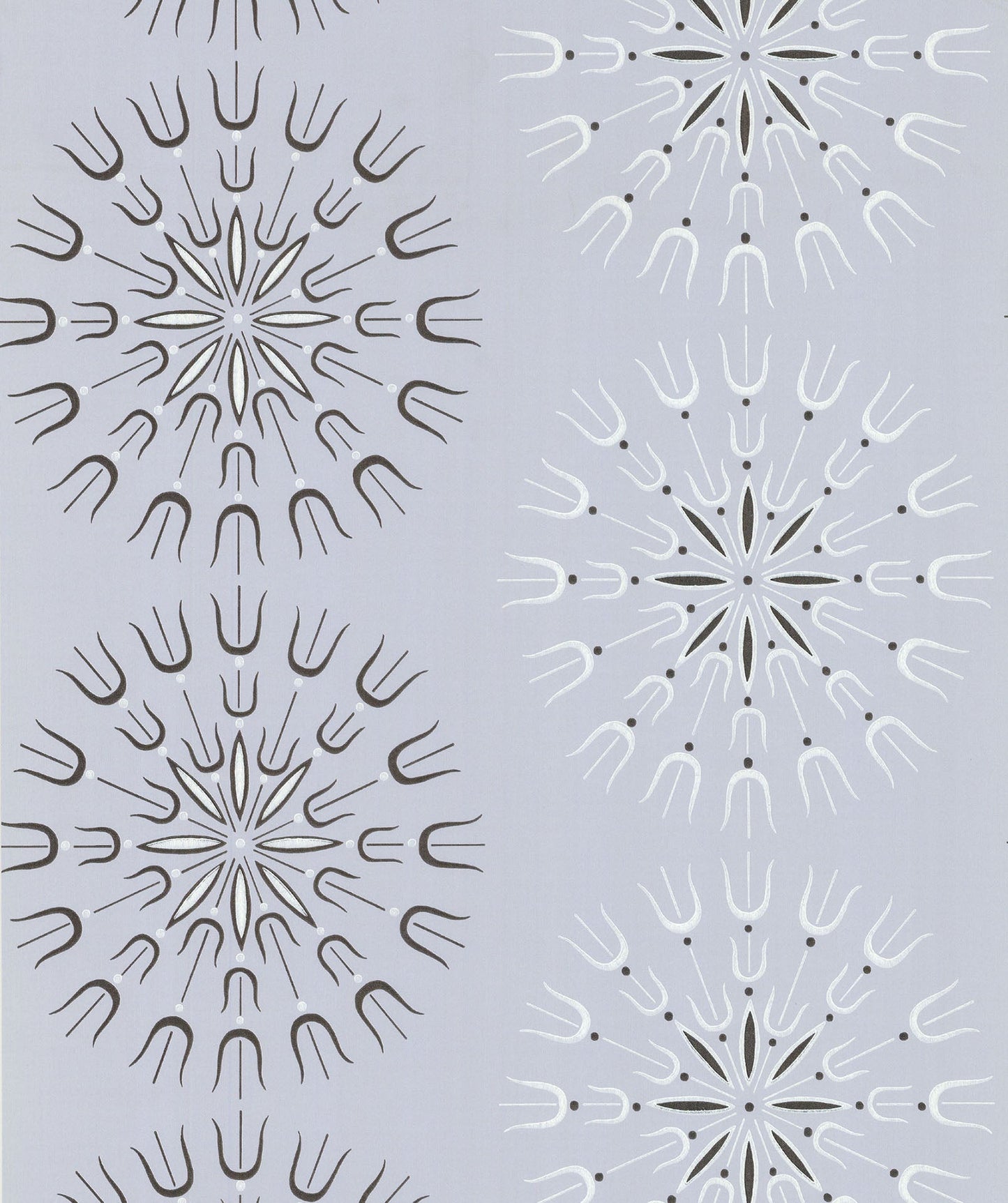 Cole & Son Fioretti - Soot & Snow on Powder Blue