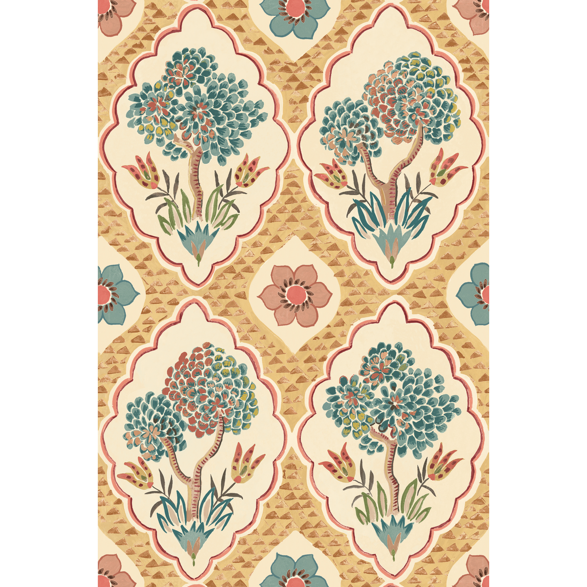 George & Minnie | Puzzlewood wallcovering - Daffodil