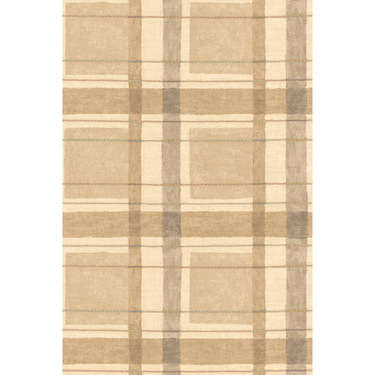 George & Minnie | London Check wallcovering - Parchment