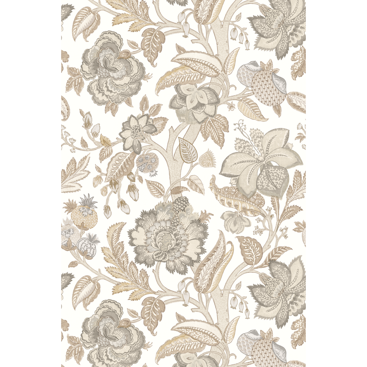 George & Minnie | Indienne Tree wallcovering - Parchment