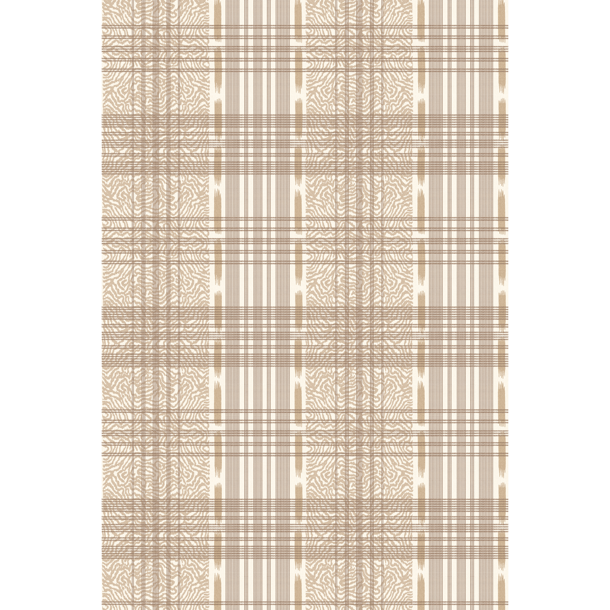 George & Minnie | Squiggle Check wallcovering - Parchment