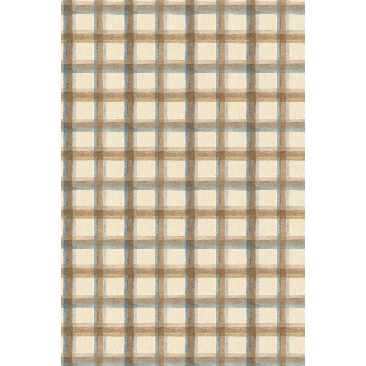 George & Minnie | Checkers wallcovering - Walnut