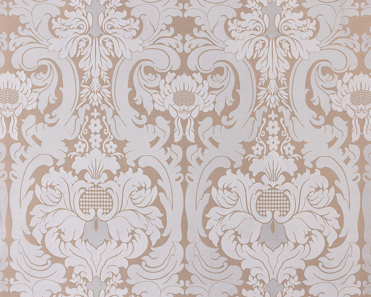Pierre Frey Large French Damask Silk - Oyster Black