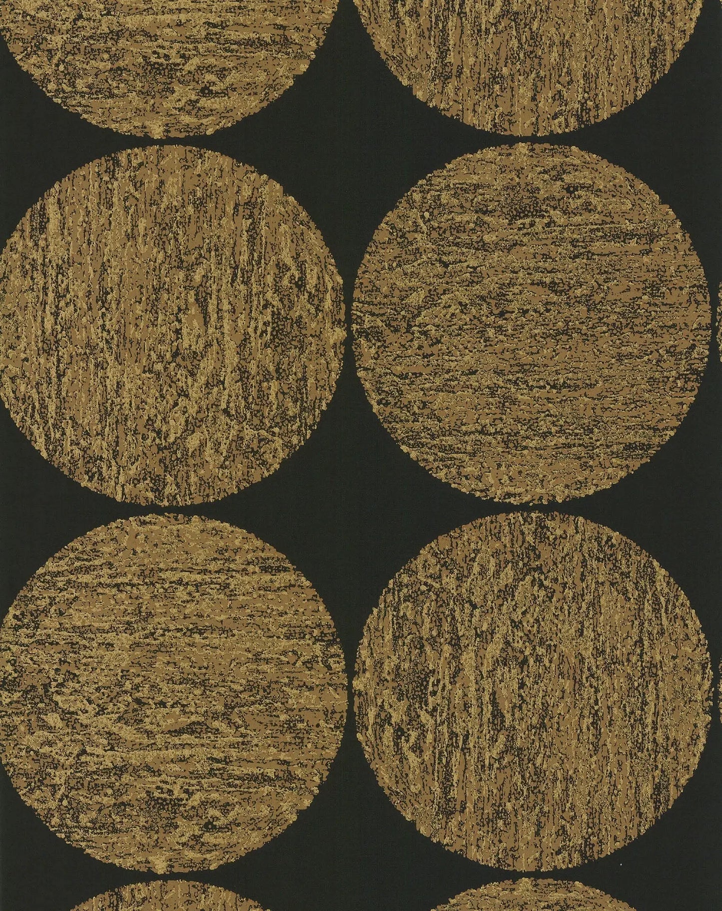 Cole & Son Luna - Metallic Gold on Charcoal