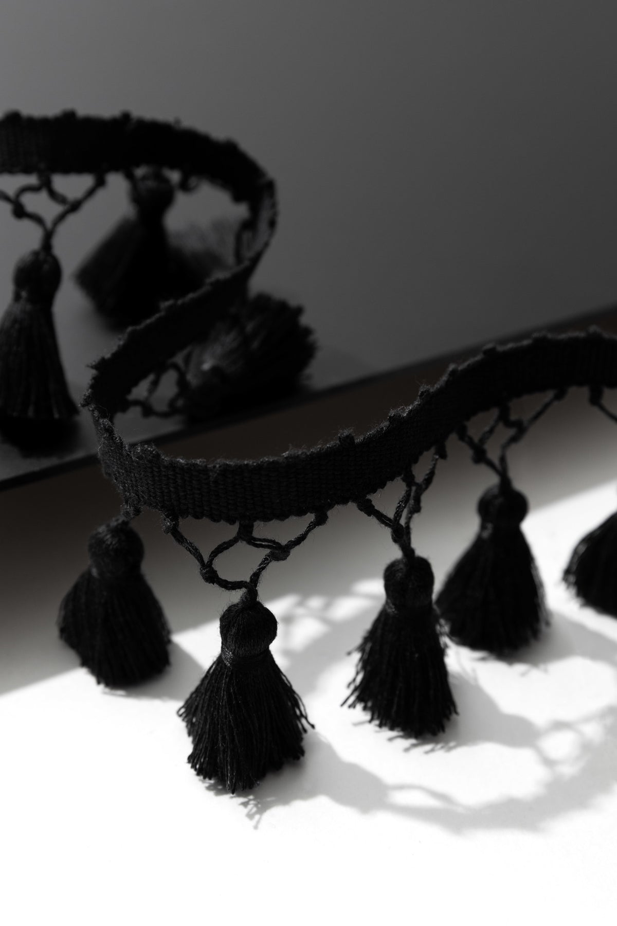 Samuel and Sons Bali Linen Knotted Tassel Fringe — scenography