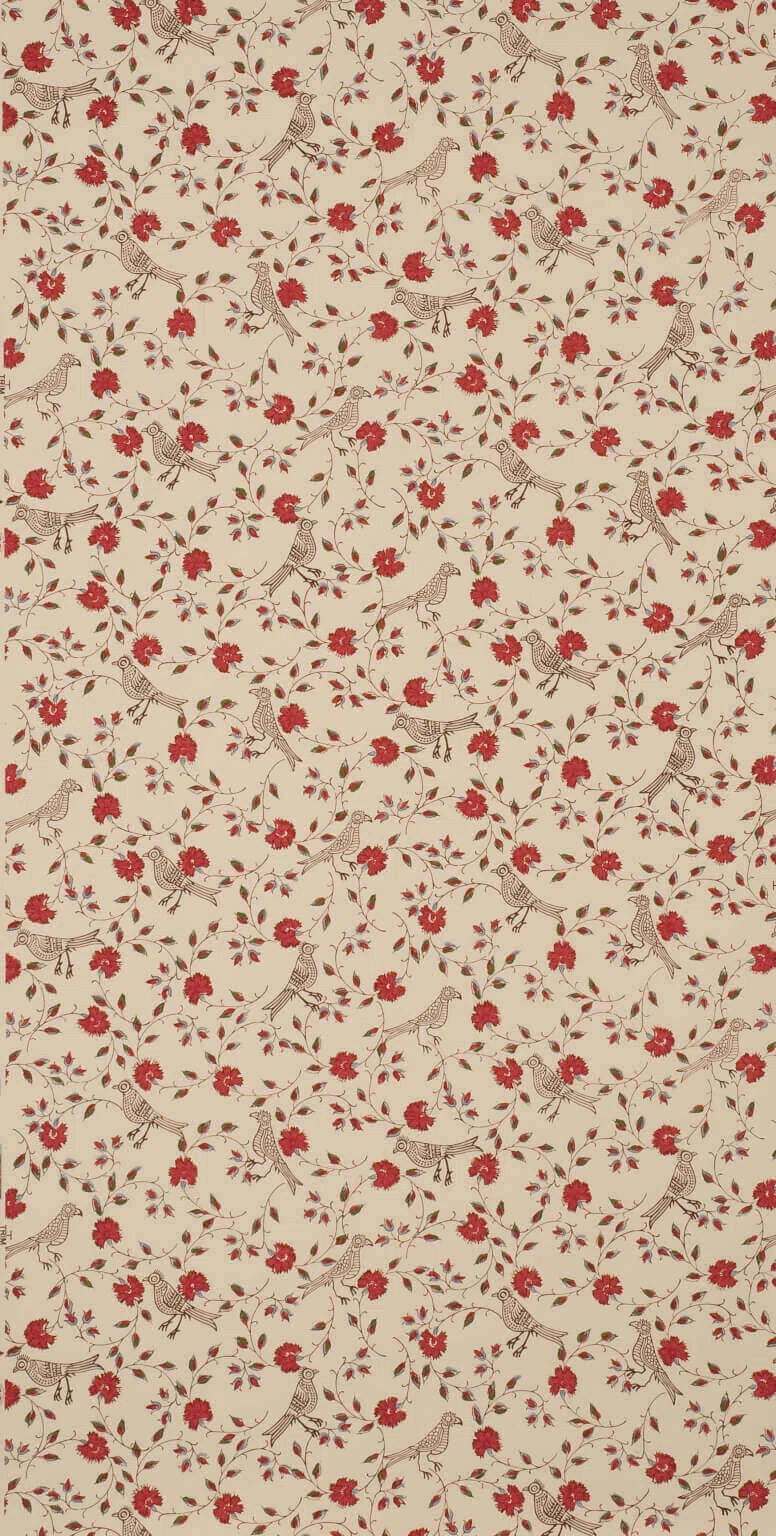 Pierre Frey Wallpaper Bengali - Antique Red