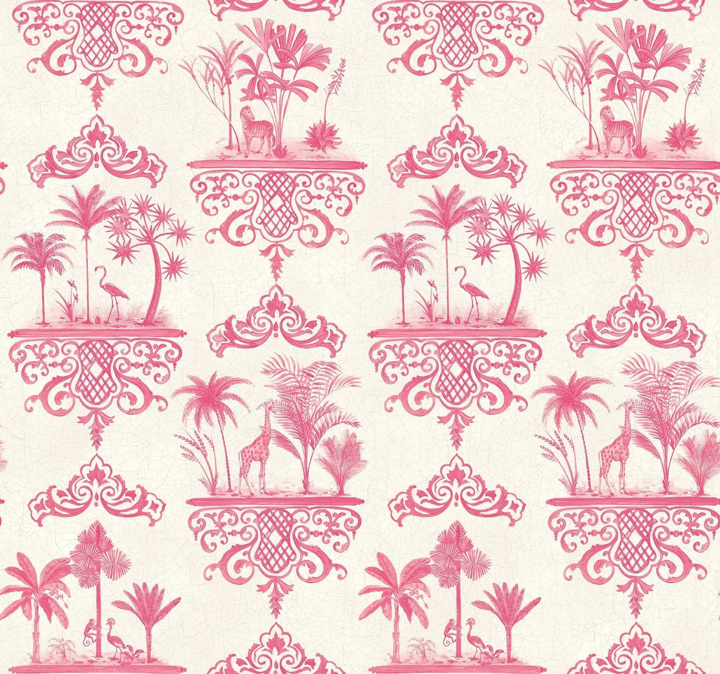 Cole & Son Rousseau - Fuchsia on White