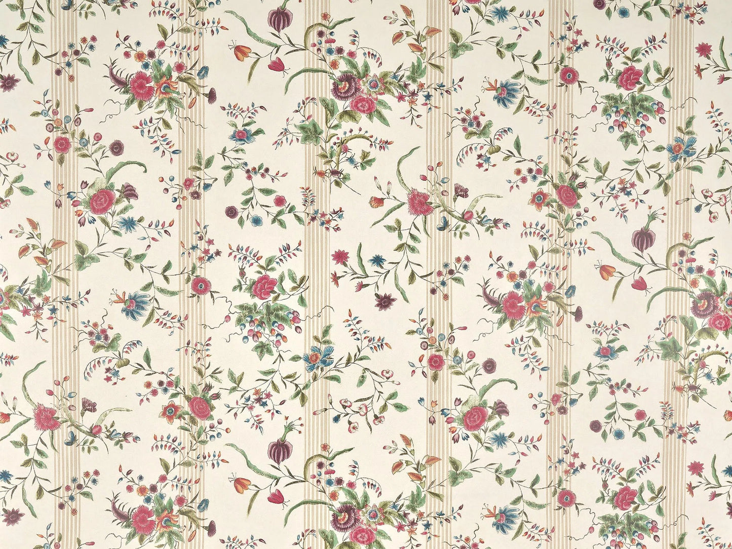 Pierre Frey Vert-Bois Rayure - Creme