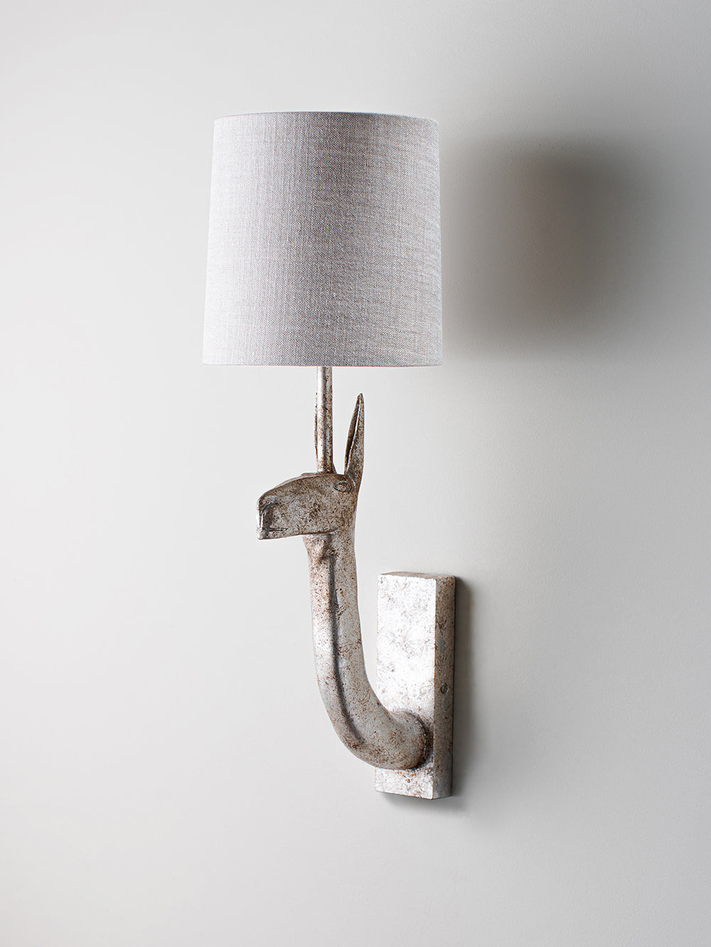 Llama Wall Light - Decayed Silver
