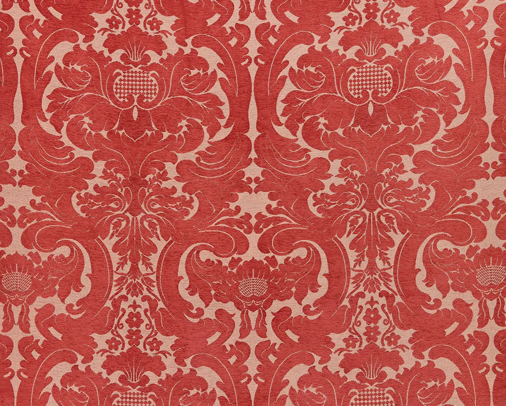 Pierre Frey Large french damask chenille - Coral