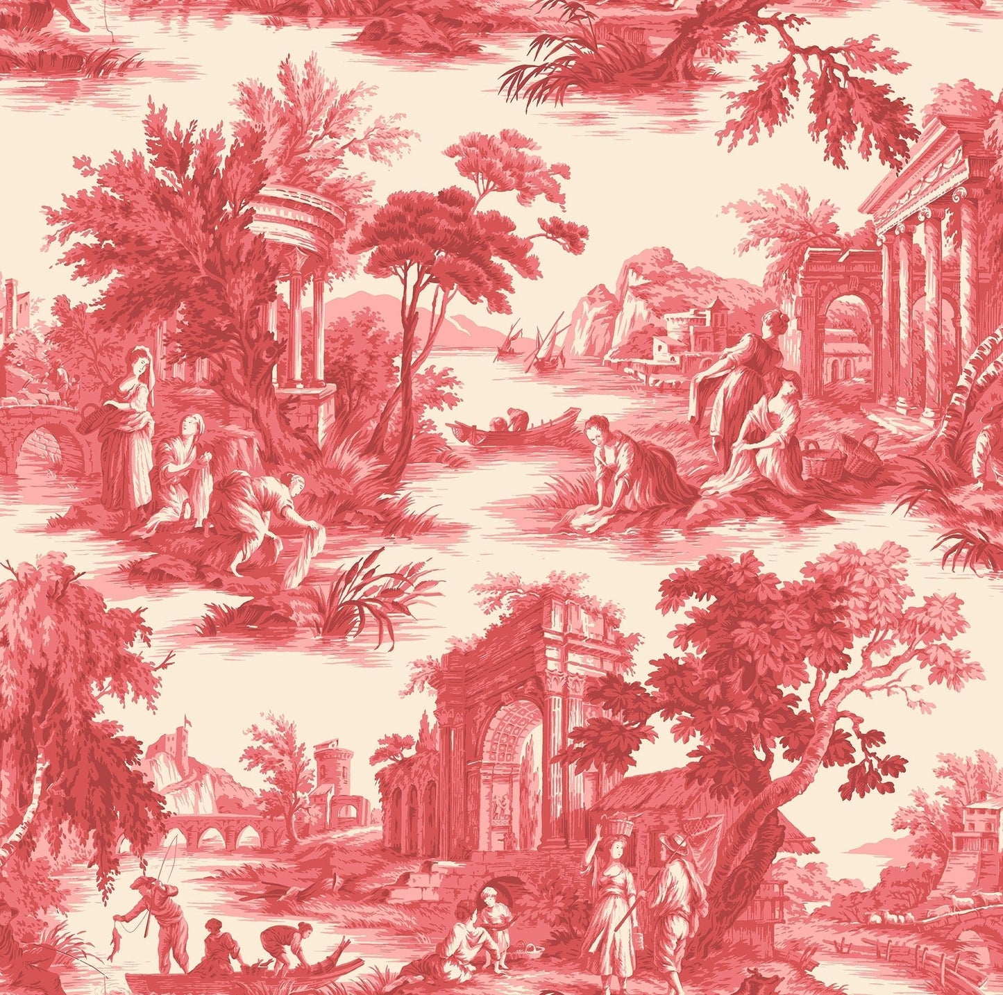 Cole & Son Villandry - Red on Parchment