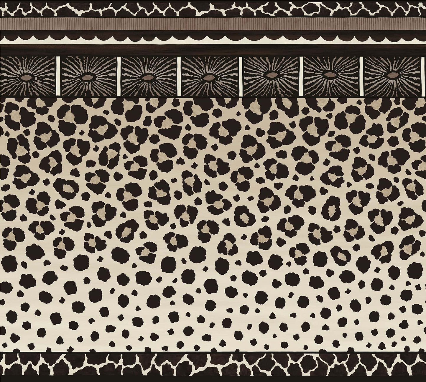 Cole & Son Zulu Border - Linen & Black