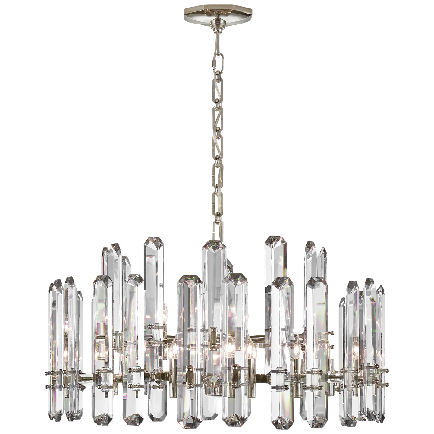 Bonnington Large Chandelier in Polished Nickel