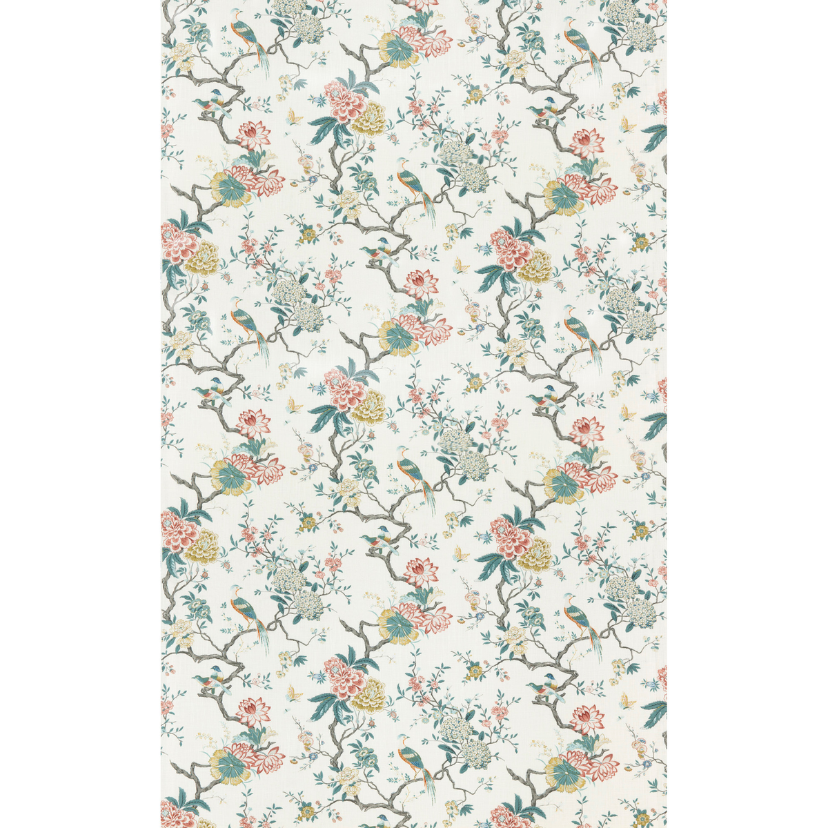 GP & J Baker | Oriental Bird Signature fabric - Teal