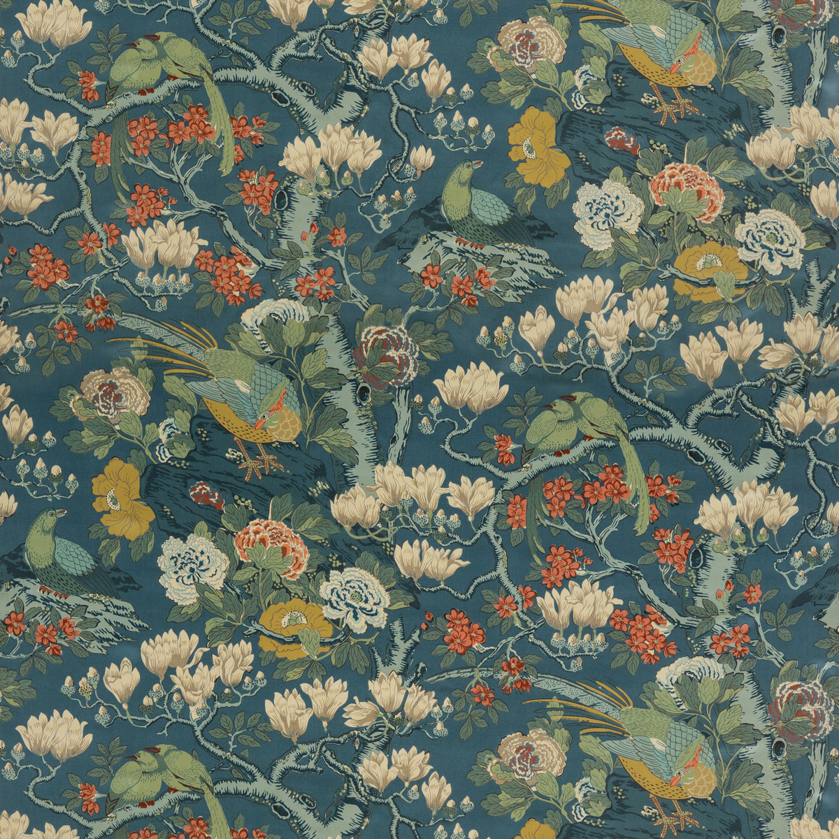 GP & J Baker | Rockbird Velvet fabric - Teal
