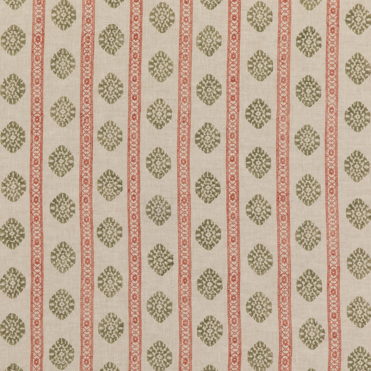GP & J Baker | Alma fabric - Red/Green