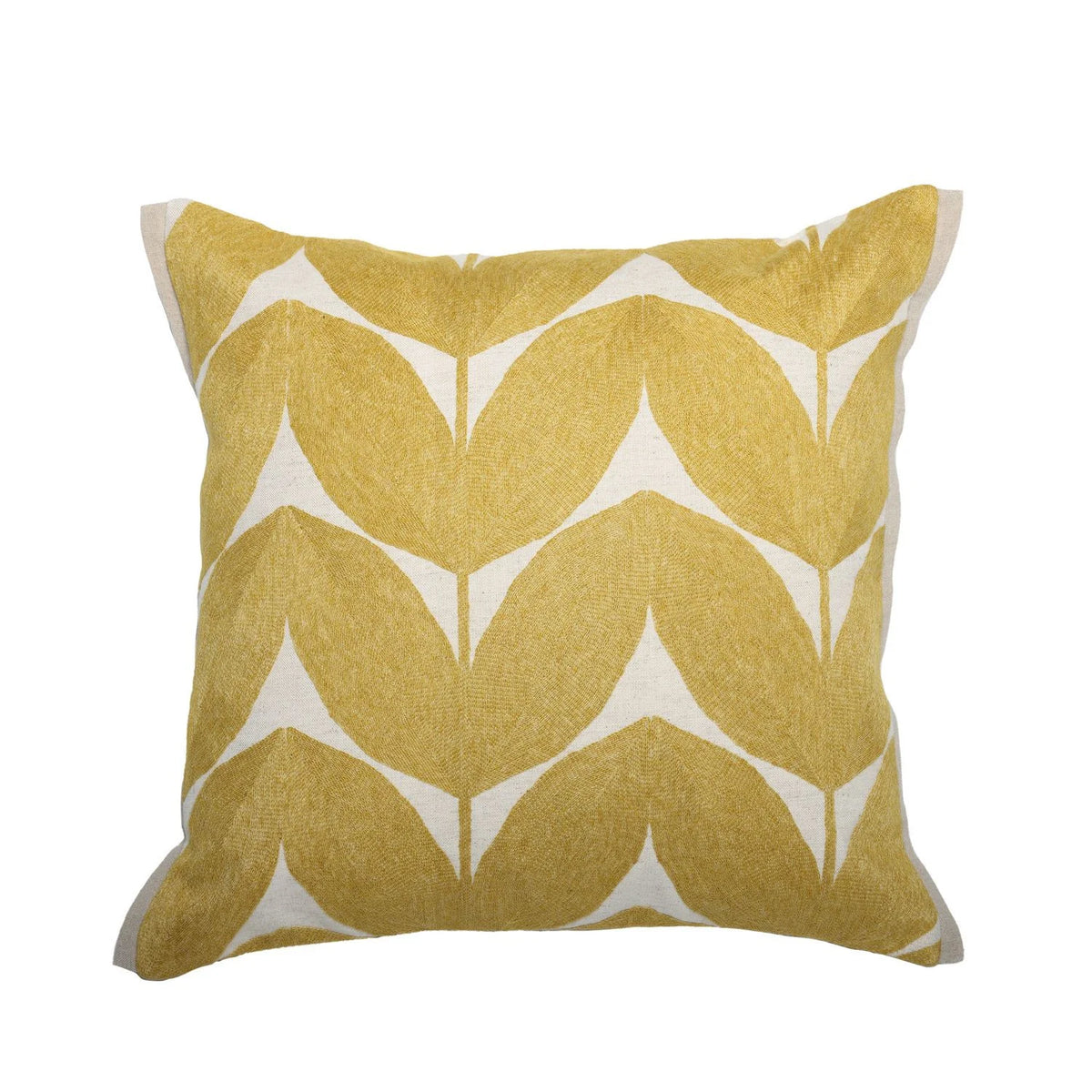 Casamance Herbes Folles cushion cover — Moutarde