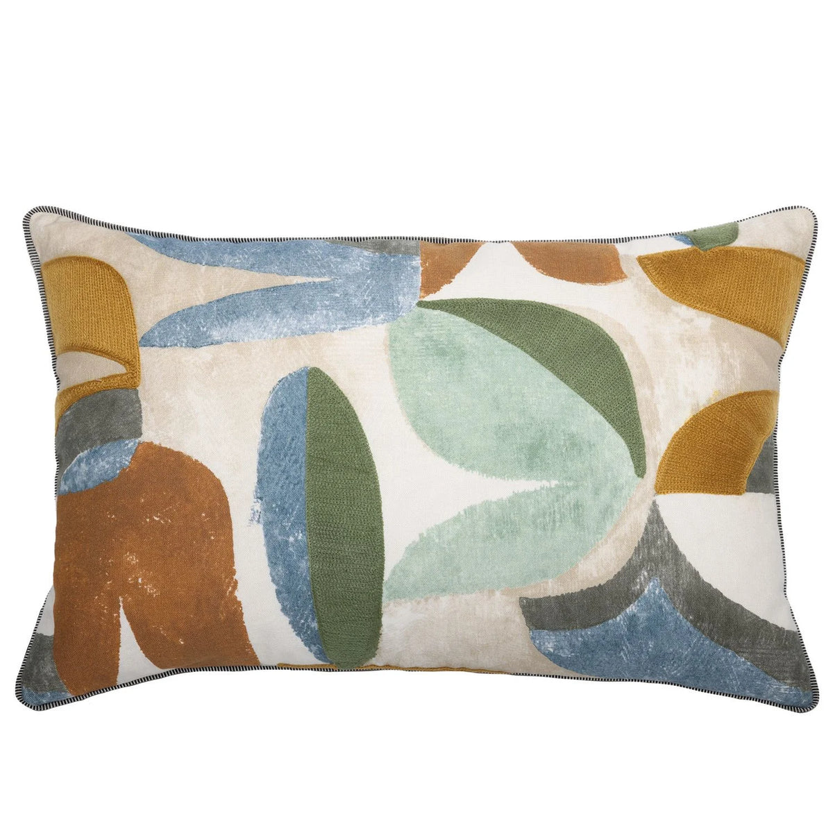 Casamance Lovesong cushion cover — Moutarde Olive