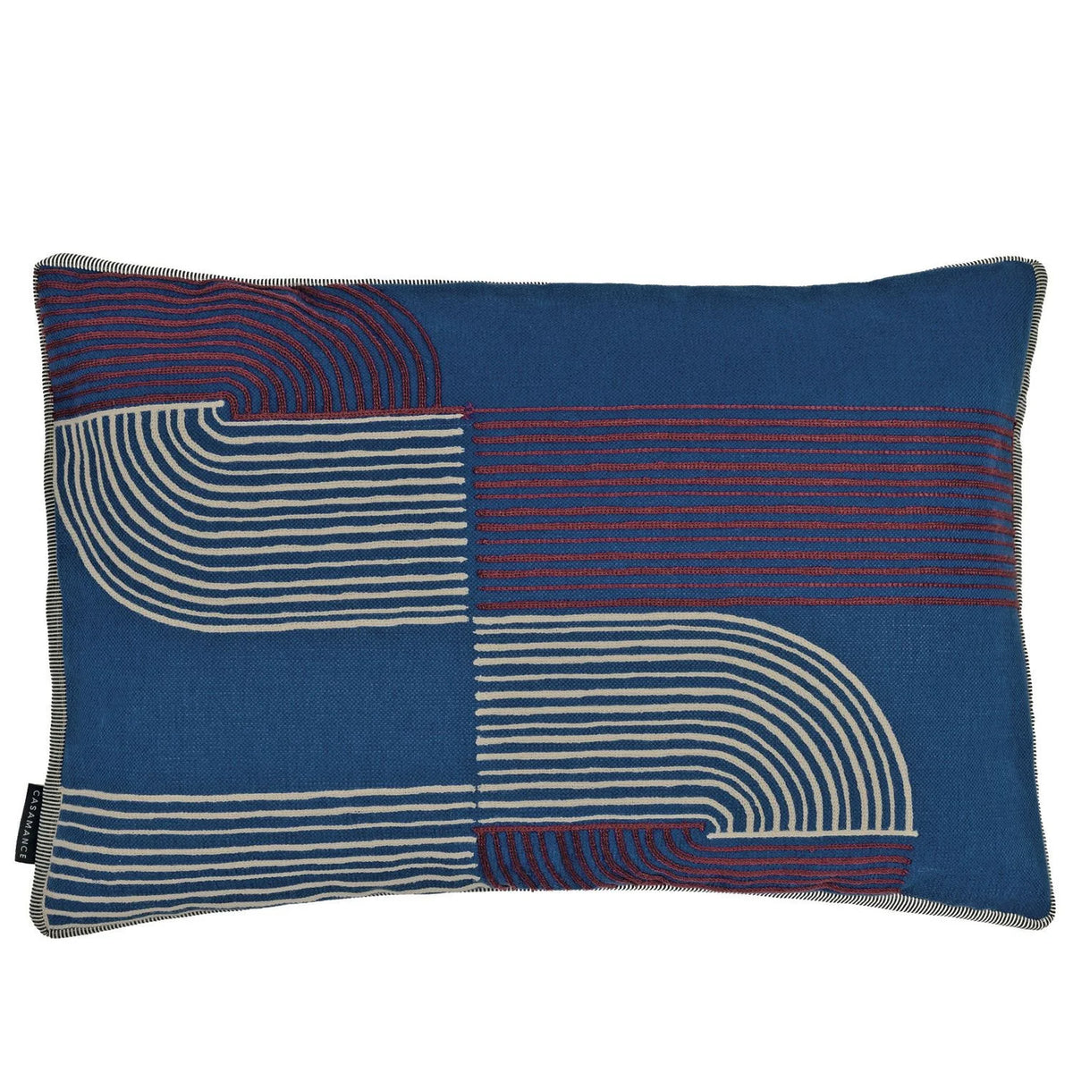 Casamance Mellow cushion cover — Bleu Cobalt