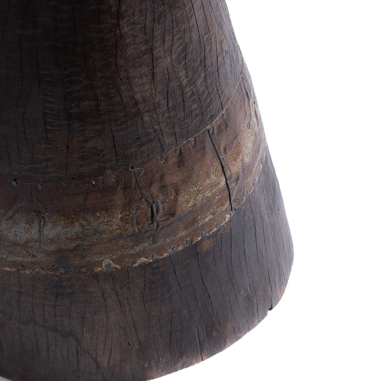 de Le Cuona | Engraved Mortar with Beaten Top and Bands No.35 – Brown