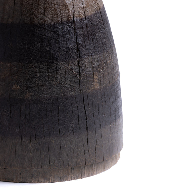 de Le Cuona | Engraved Mortar with Beaten Top and Stained Bands No.38 – Brown
