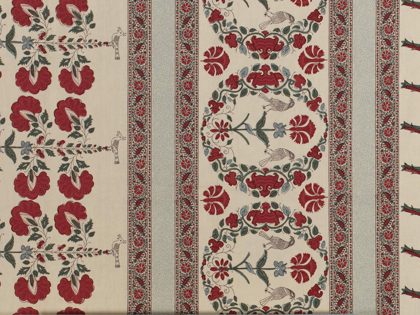 Pierre Frey Medaillons Bouquets - Rayure - Multicolore