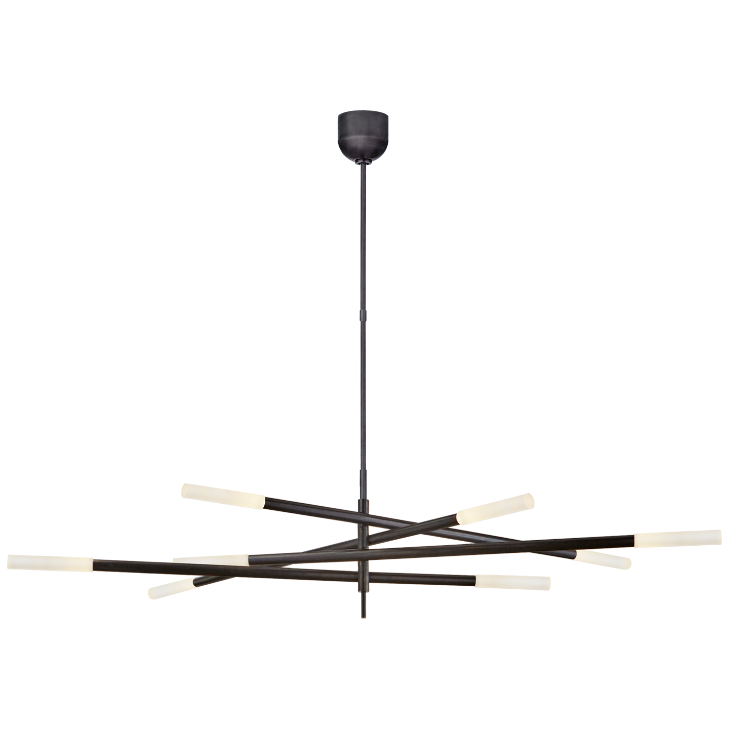 Rousseau Grande Eight Light Articulating Chandelier in Bronze