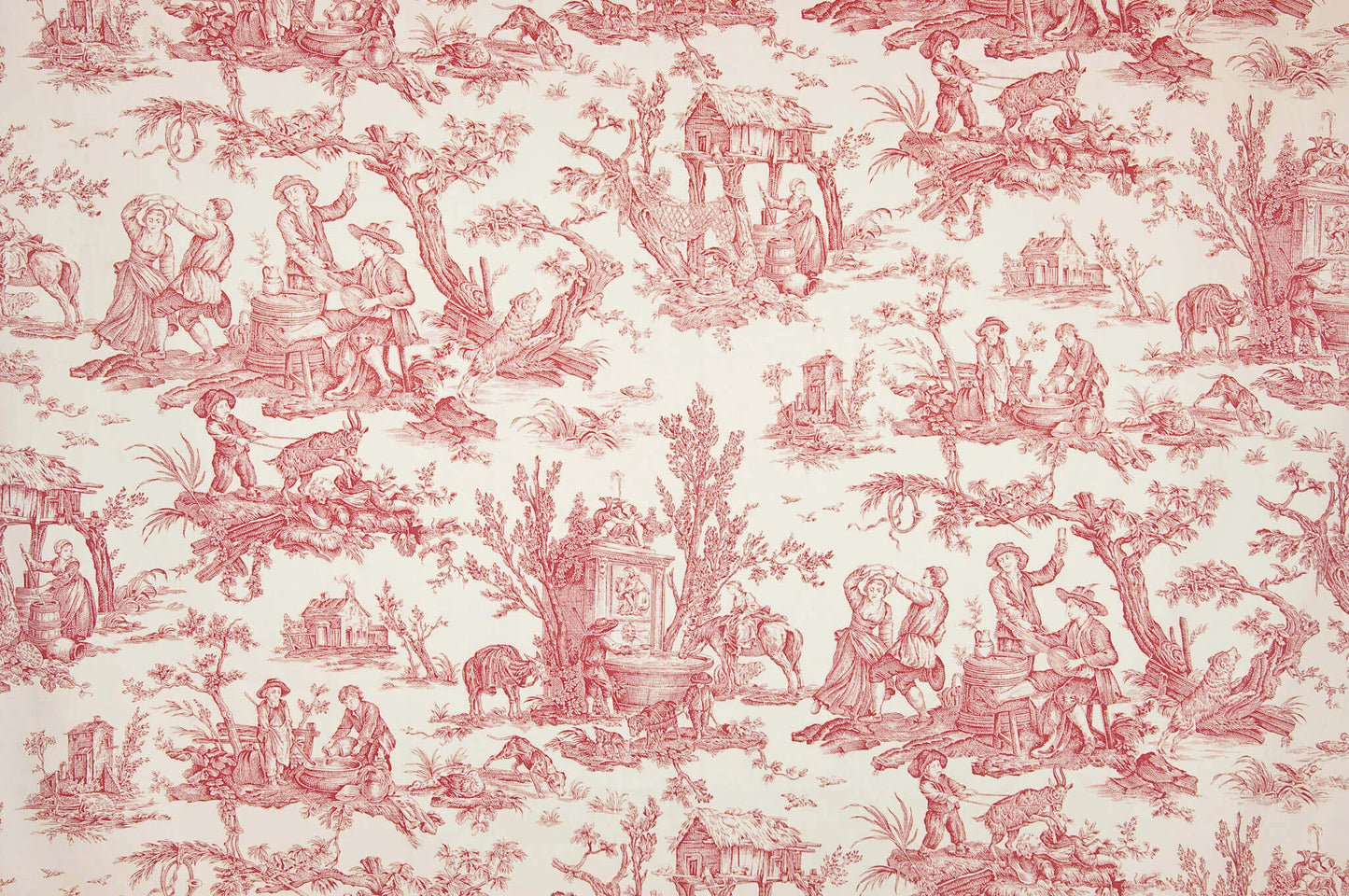 Pierre Frey Satin Coutances Positif - Rouge