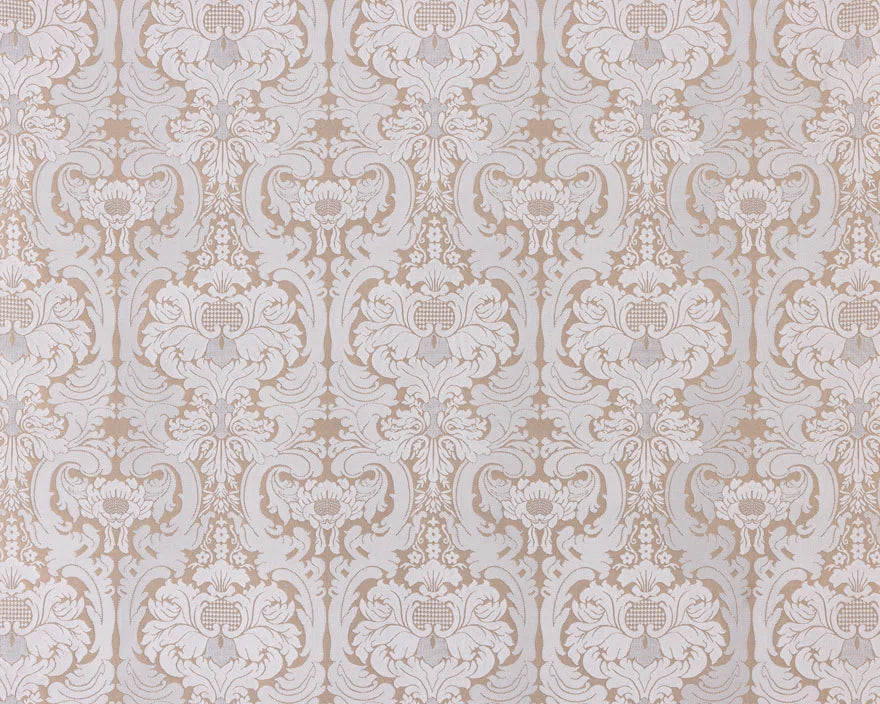 Pierre Frey French Damask Silk - Oyster Black