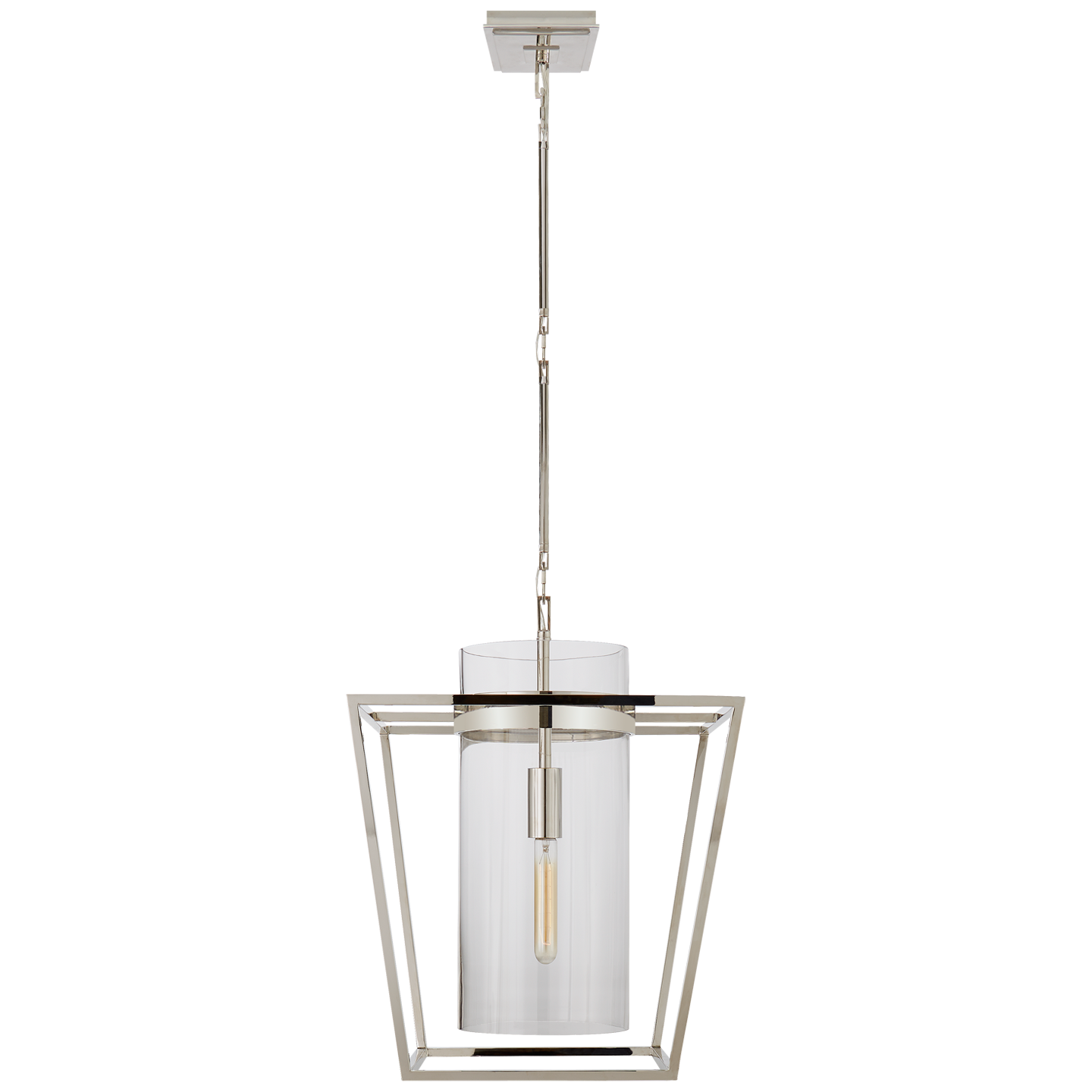 Presidio Small Lantern - Polished Nickel detail