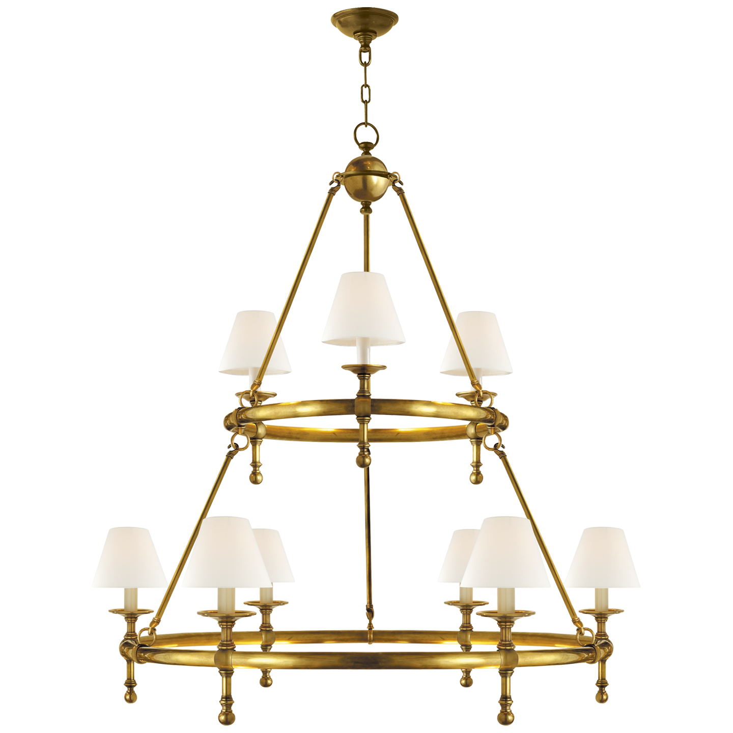 Visual Comfort | Chapman & Myers | Classic Two-Tier Ring Chandelier