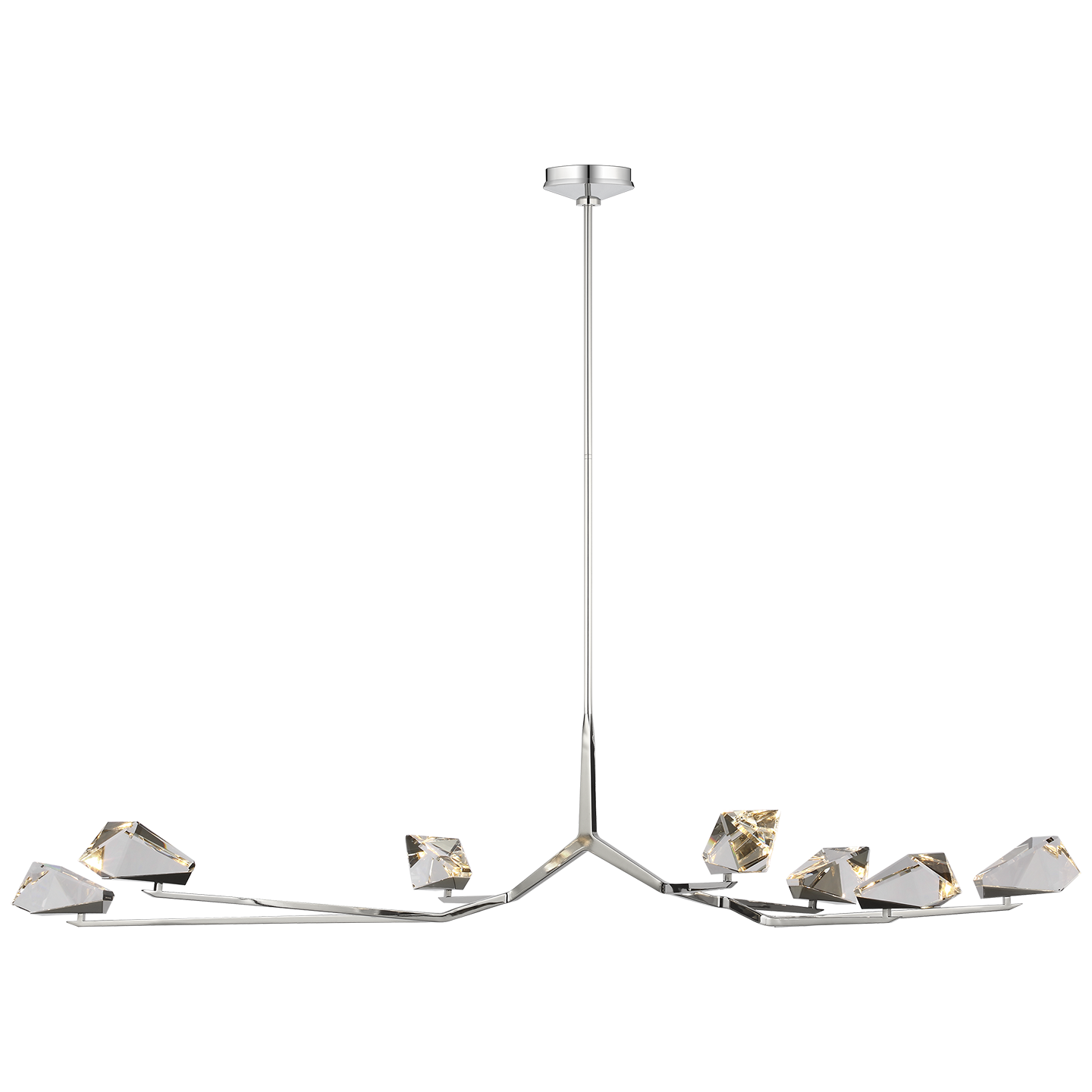 Carraig 52 5 Light Chandelier - Polished Nickel
