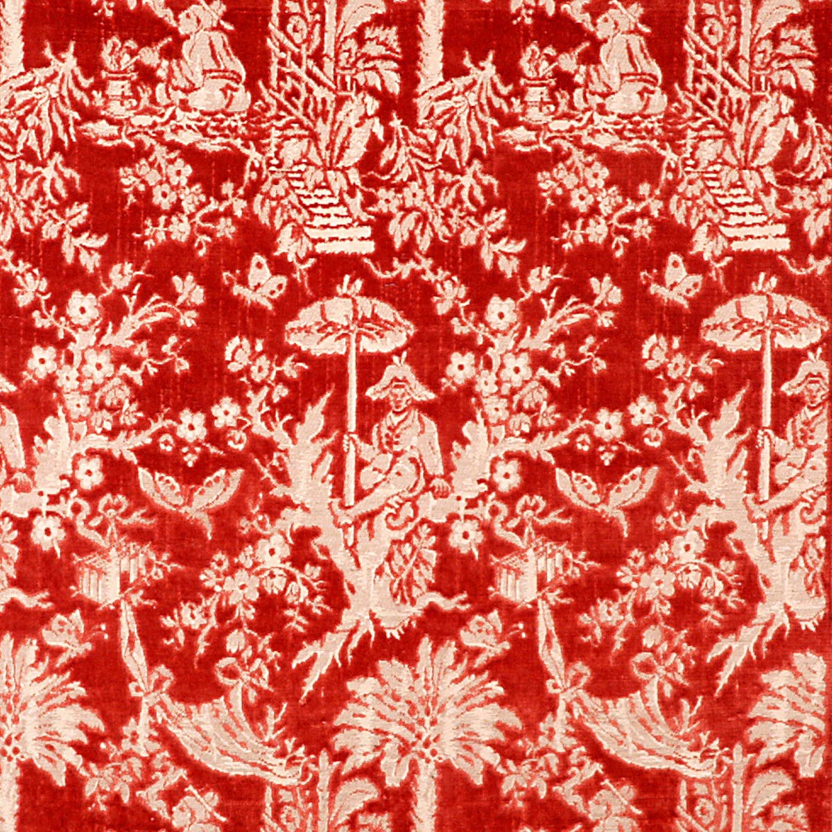 Rubelli China fabric - Rouge