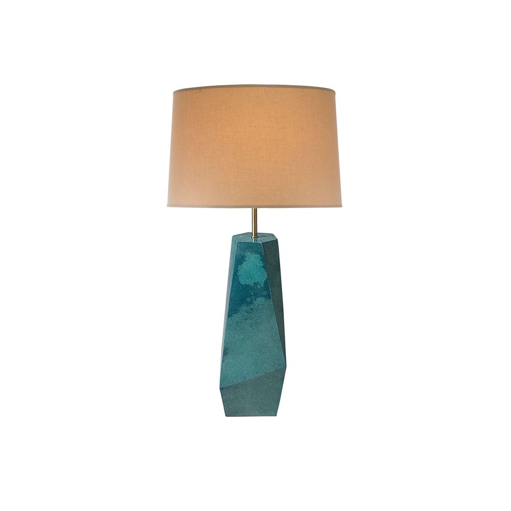 Julian Chichester | Cube Lamp - High Gloss Teal Vellum