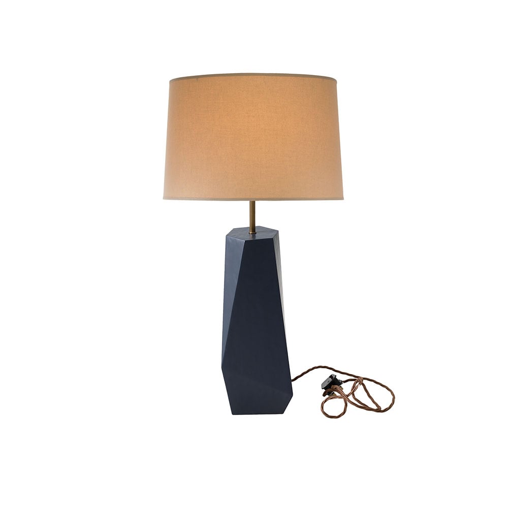 Julian Chichester | Cube Lamp - Faux Breton Blue Gesso