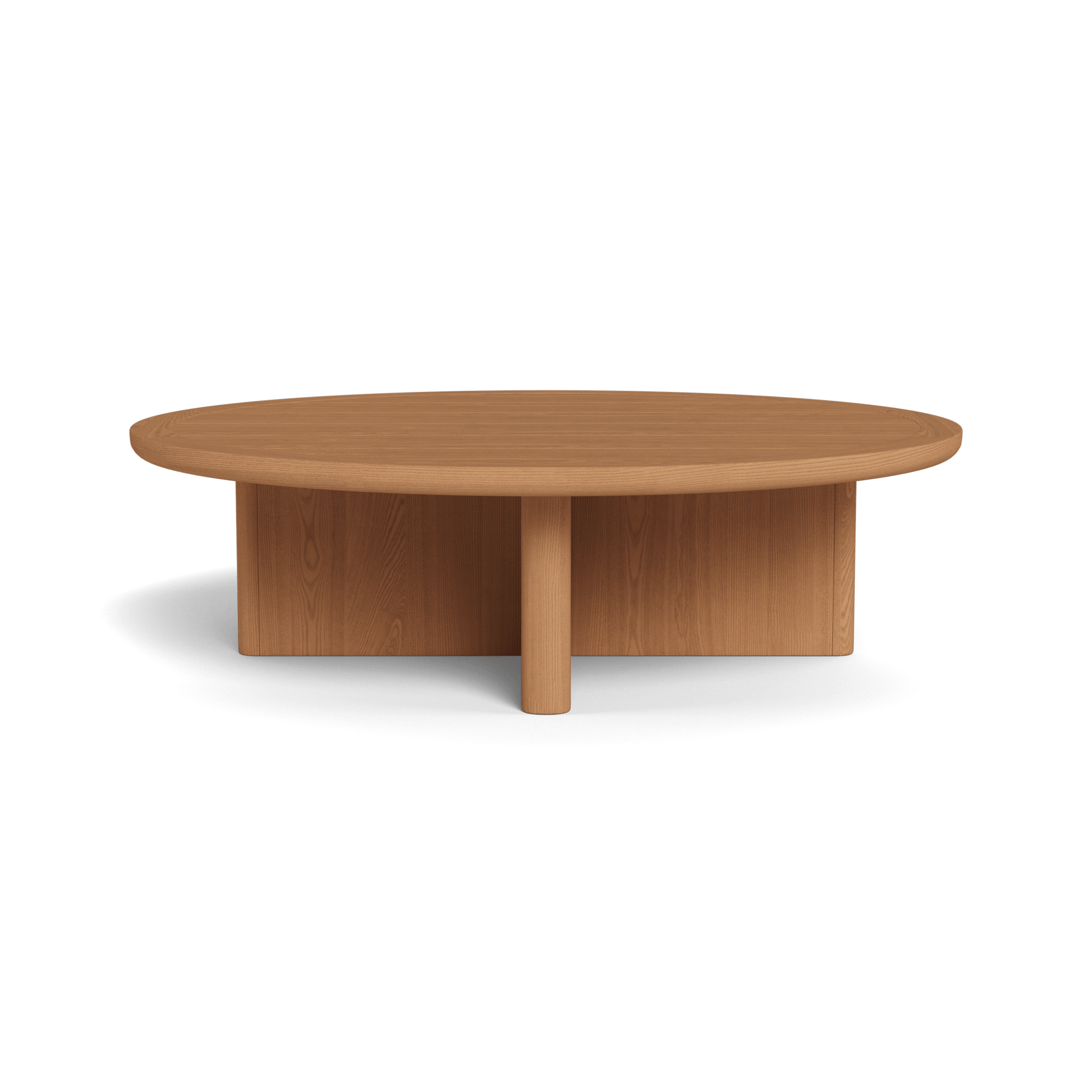Caicos Outdoor Round Coffee Table Teak front