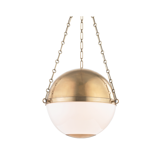 Andrew Martin Sphere Pendant Light Aged Brass