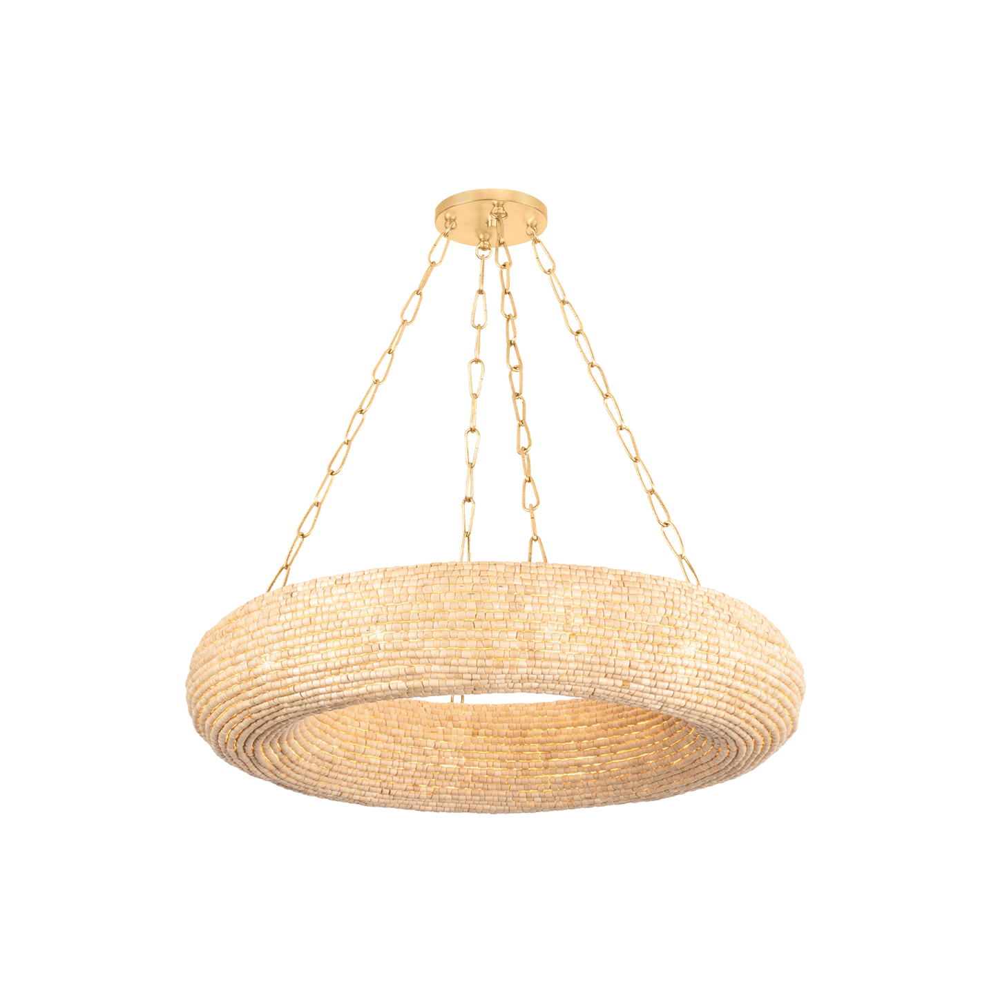 Andrew Martin Lure Chandelier Wood Beaded