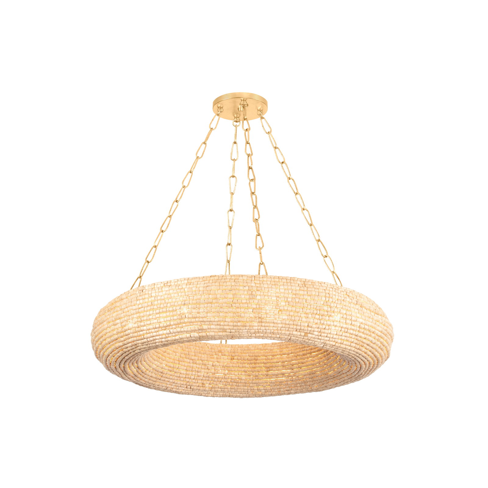 Andrew Martin Lure Chandelier Wood Beaded
